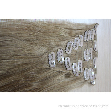 8/ 10 Pieces Body Wave Brazilian Remy Hair Clip in Human Hair Extension